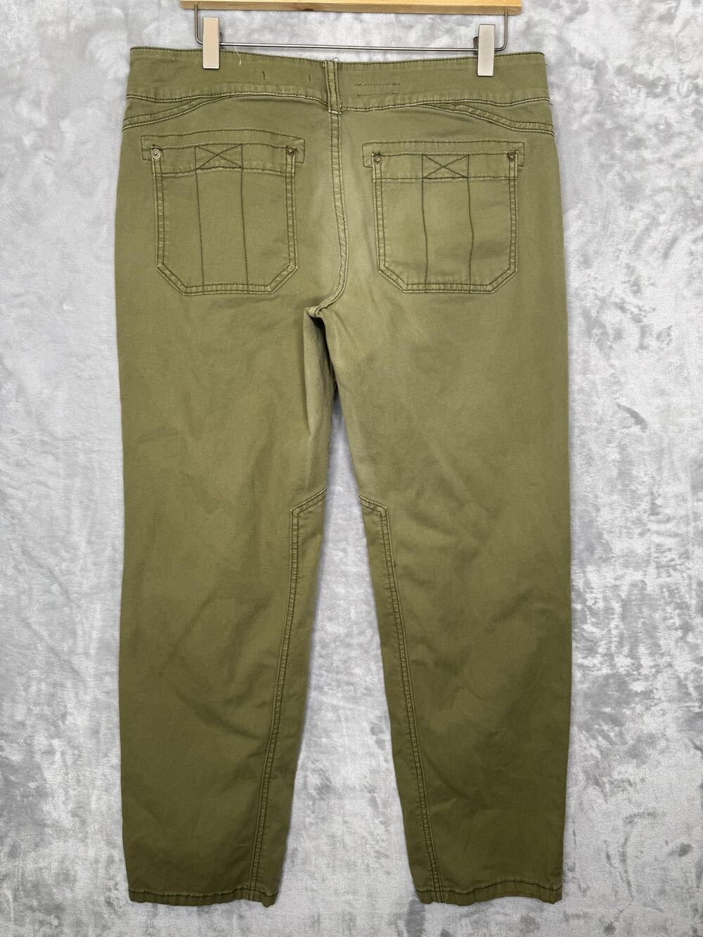Pilcro Pant Womens 29 Green The Wanderer Twill Crop Pockets Stretch Chino